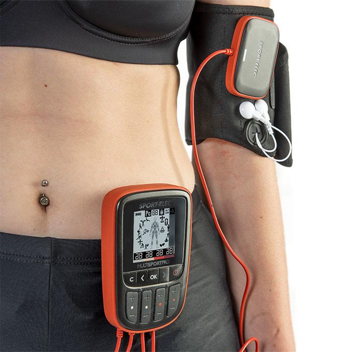 Electrostimulateur musculaire Multisport Pro Sport-Elec 4 canaux 14  programmes + ceinture abdominale Maxibelt - Electrotens